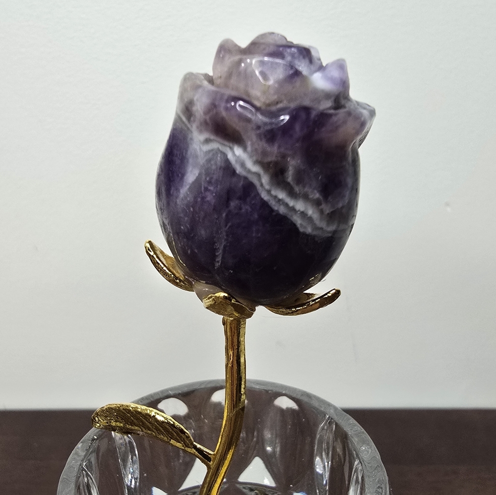 Amethyst Crystal Rose - Picture 1 of 11